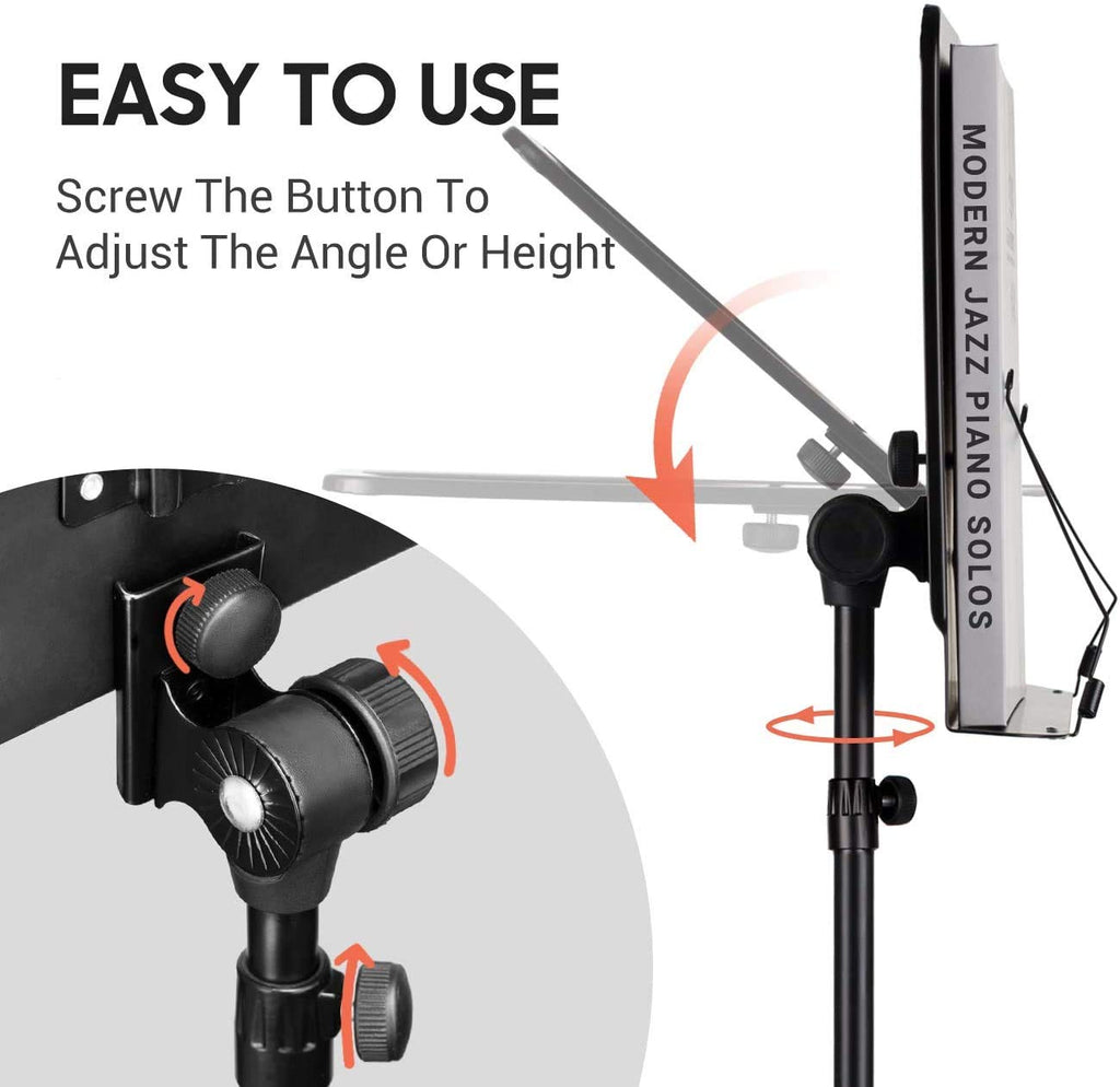 Adjustable Black Sheet Music Stand H640766