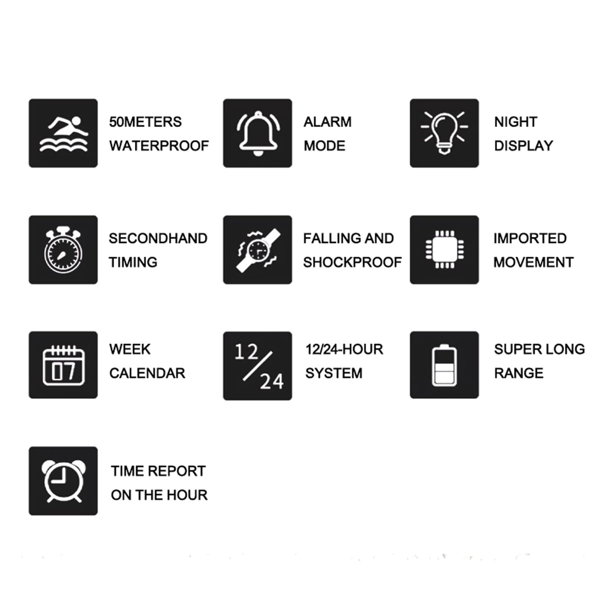 Water Resistant LED Digital Wrist Watch L72009