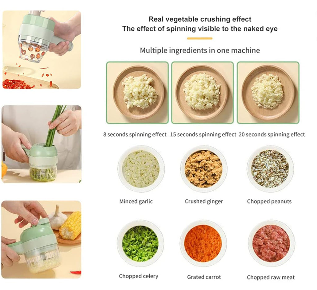 4 in 1 Electric Vegetable Cutter Set N8288
