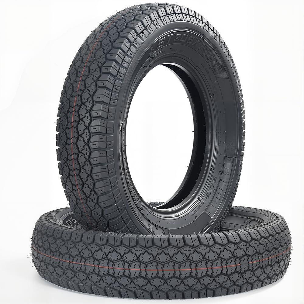 Set of 2 ST205/75D15 Trailer Tires Y4173