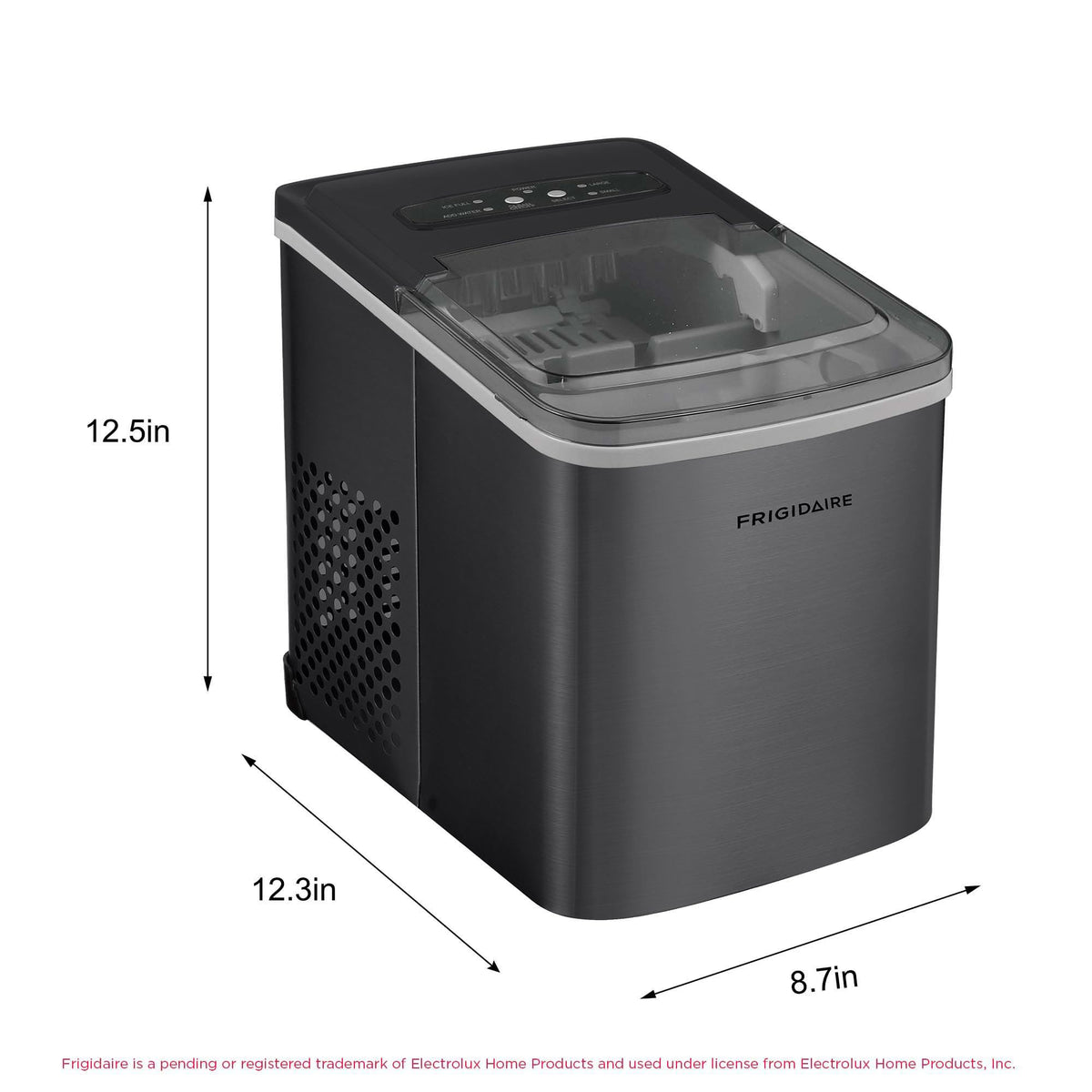 Portable 26 lb per Day Bullet Ice Maker Machine Black Stainless Steel B754583