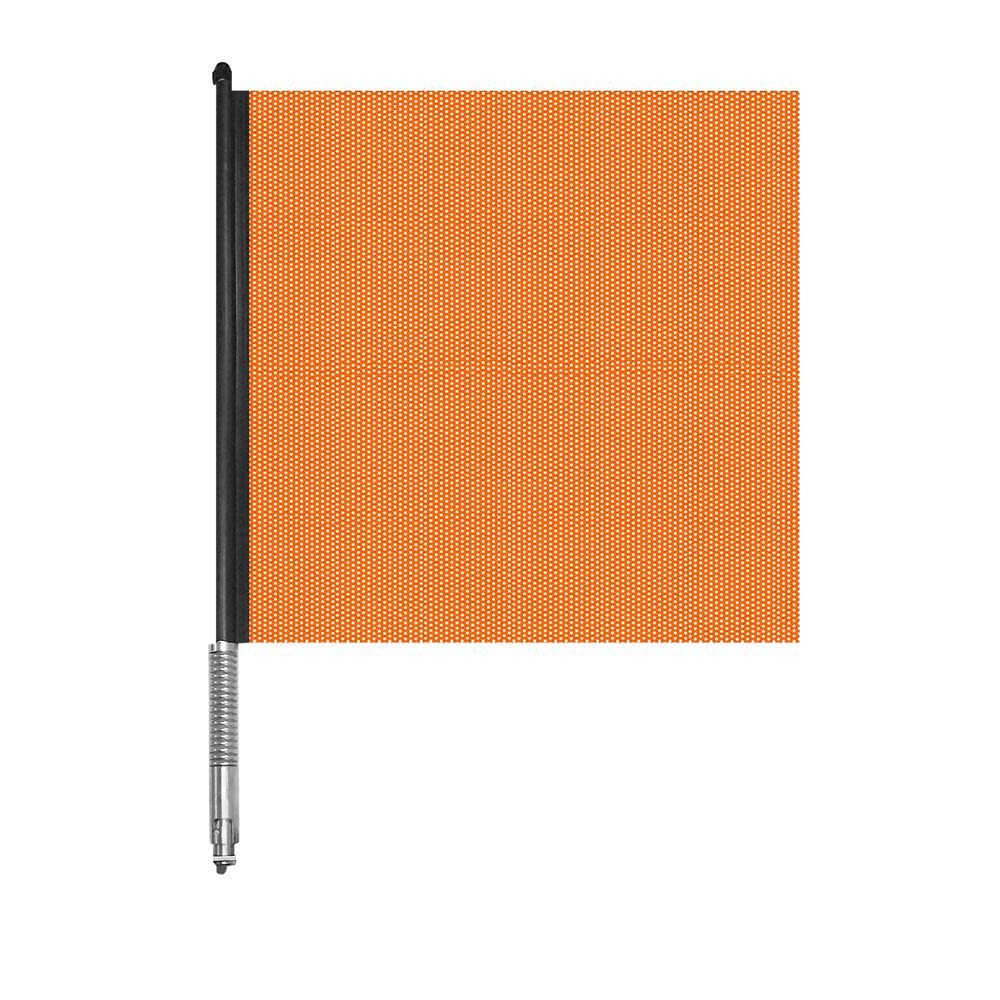 Orange 18" x 18" Jersey Mesh Flag with Aluminum Rod & Stainless Steel Spring P978928