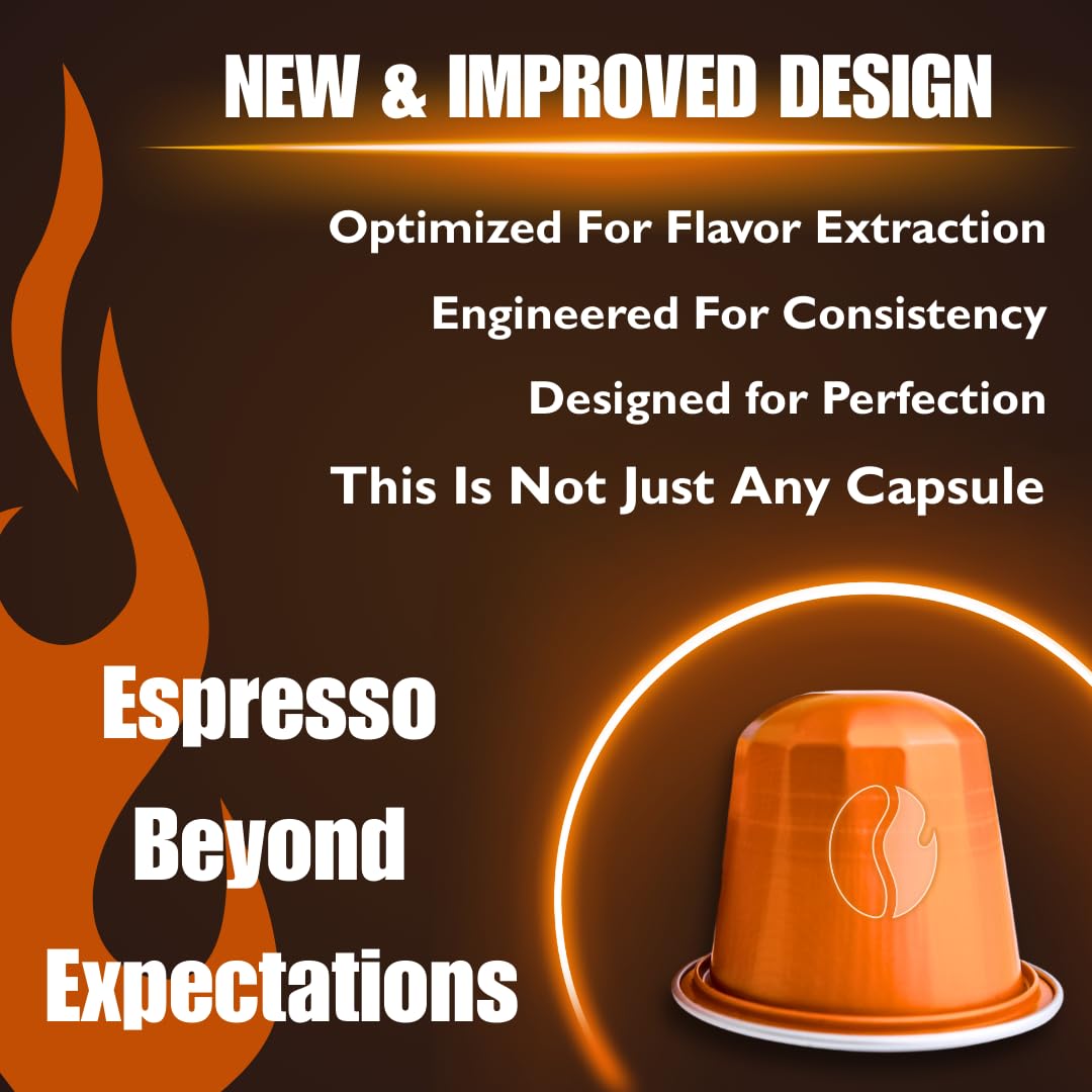 Organic Espresso Capsules for Nespresso OriginalLine, 120 Aluminum Capsules A402536