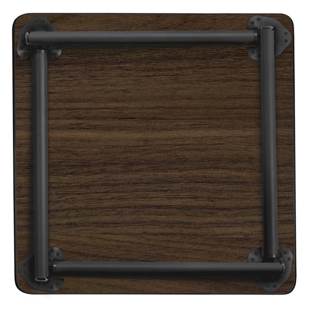 Square Folding Table with Black Tubular Steel Legs F84122
