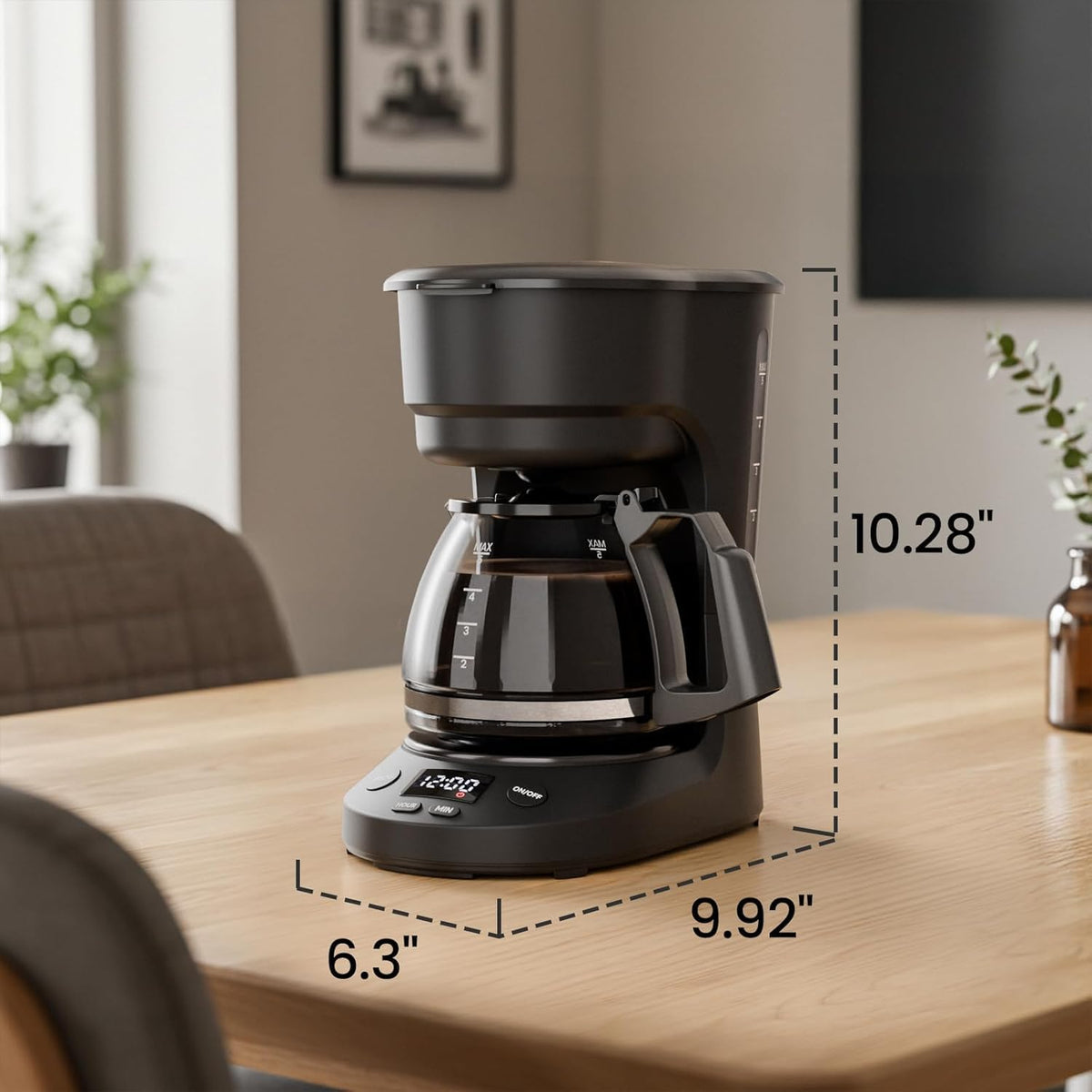 5 Cup Drip Coffee Maker with Timer V423774