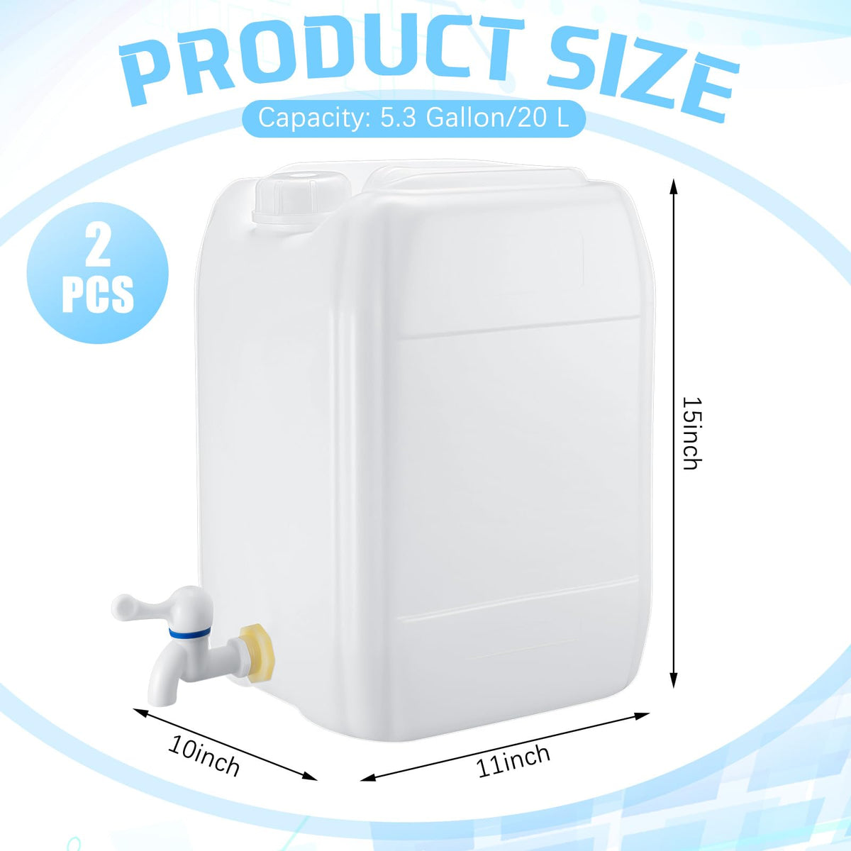 5.3 Gallon Plastic Water Dispenser with Spigot A9504