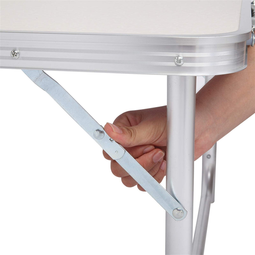 Folding Aluminum Camping Table White 3 FT G12664