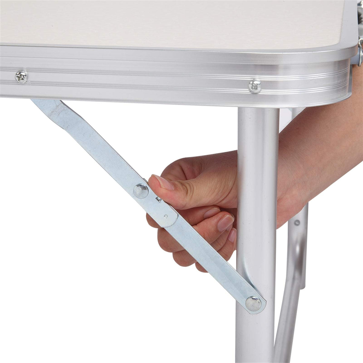 Folding Aluminum Camping Table White 3 FT G12664