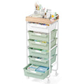 Green Utility Cart with 6 Drawers X48651