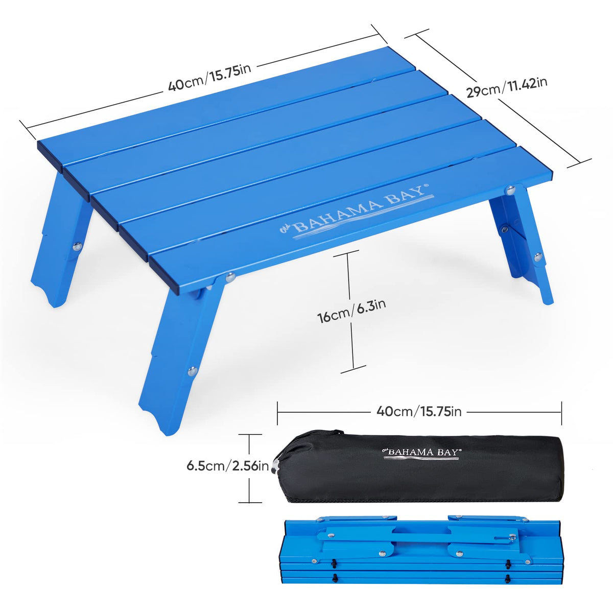 Ultralight Aluminum Mini Table, 66lbs/30kg Weight Capacity, Foldable Beach Table V50085