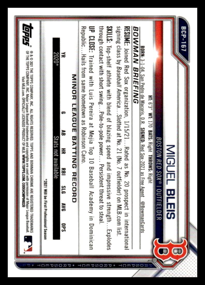 Purple Refractor Baseball Trading Card J465