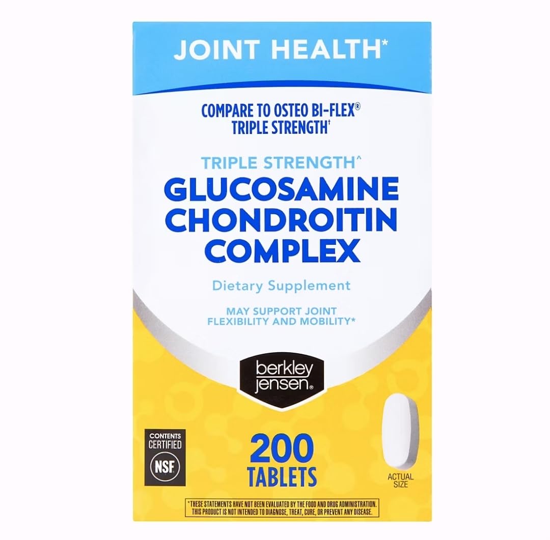 Triple Strength Glucosamine Chondroitin MSM Boswellia Complex 2703 mg Joint Support Supplement 200 Tablets F8441