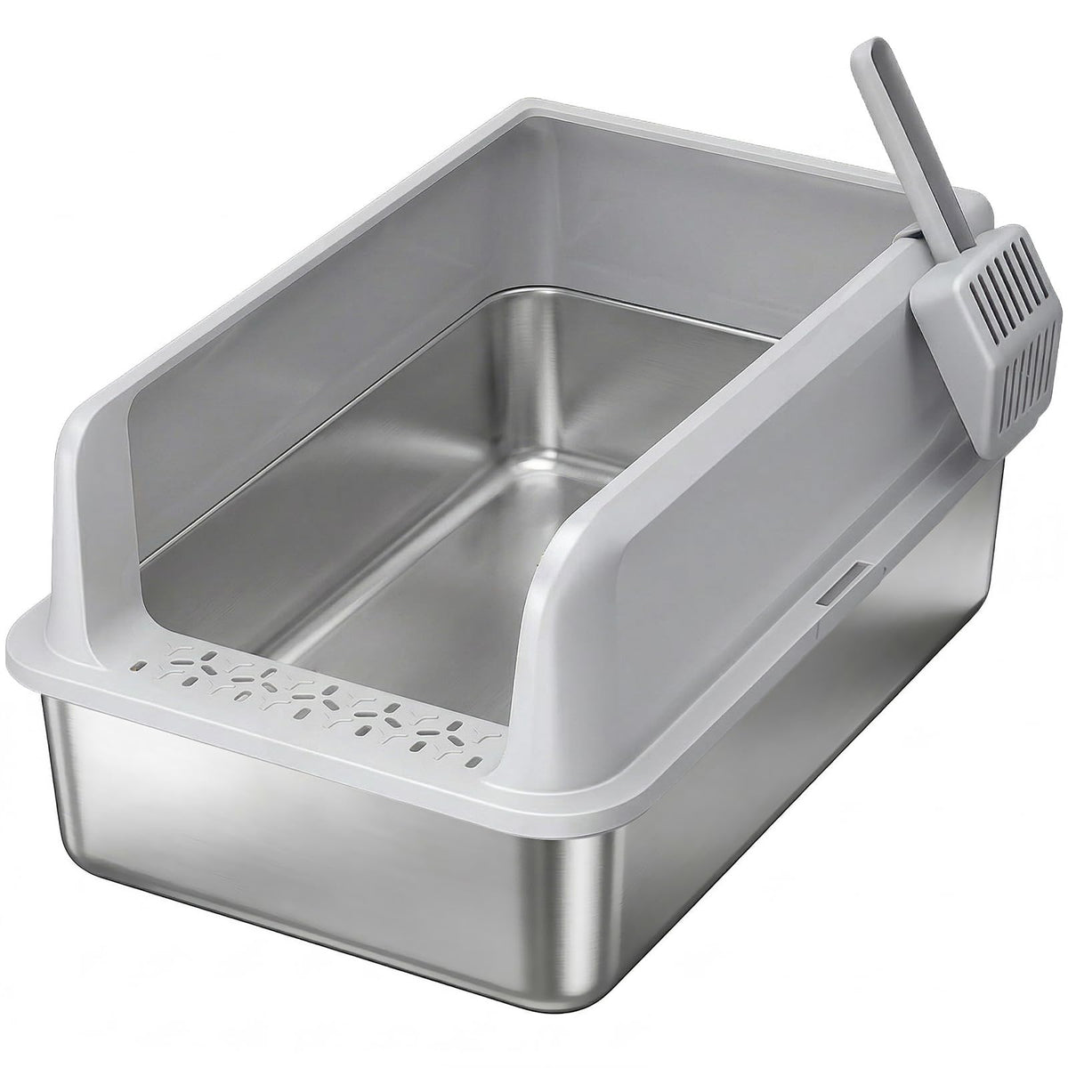 XL Stainless Steel Cat Litter Box I24278