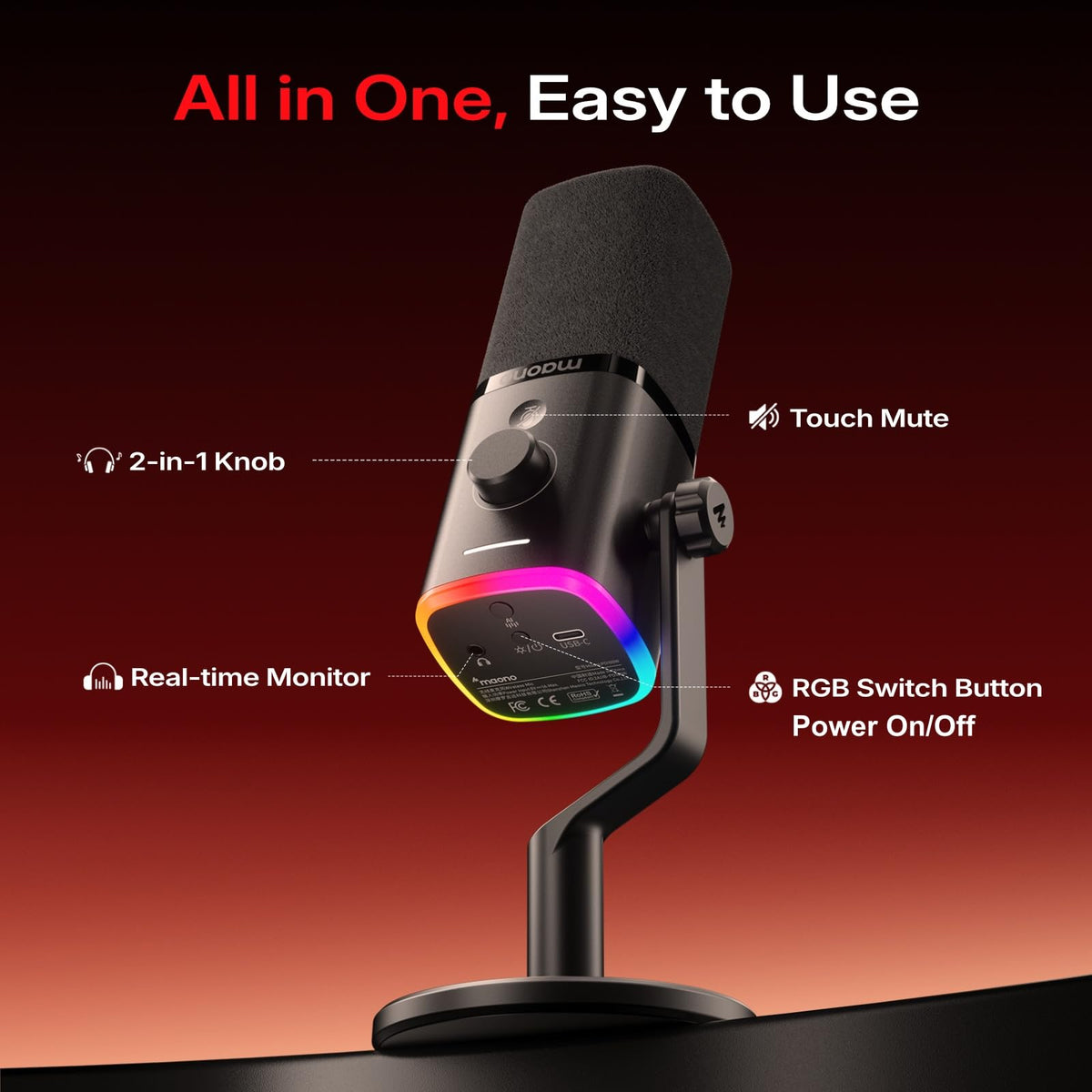 Wireless Dynamic Gaming Microphone C290