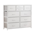 White 10 Drawer Fabric Dresser Y927034