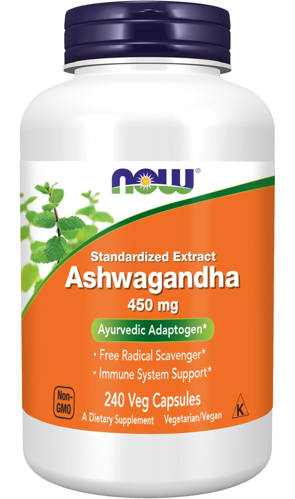 Ashwagandha Extract 450 mg Vegan 240 Veg Capsules V528