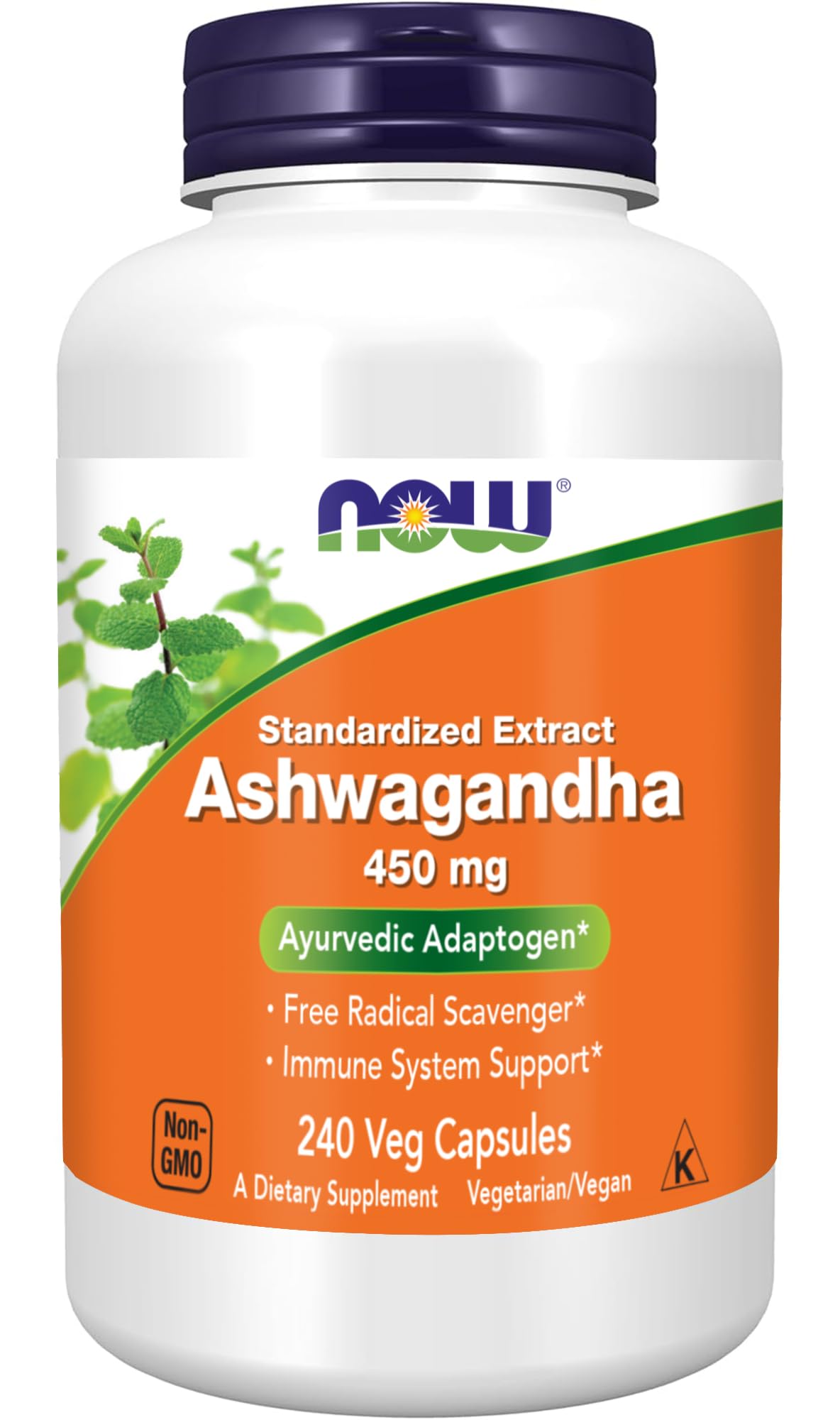Ashwagandha Extract 450 mg Vegan 240 Veg Capsules V528