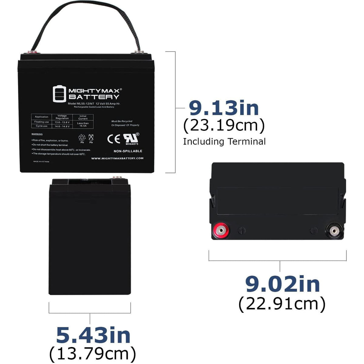 12V 55AH AGM Car and Truck Battery E748848