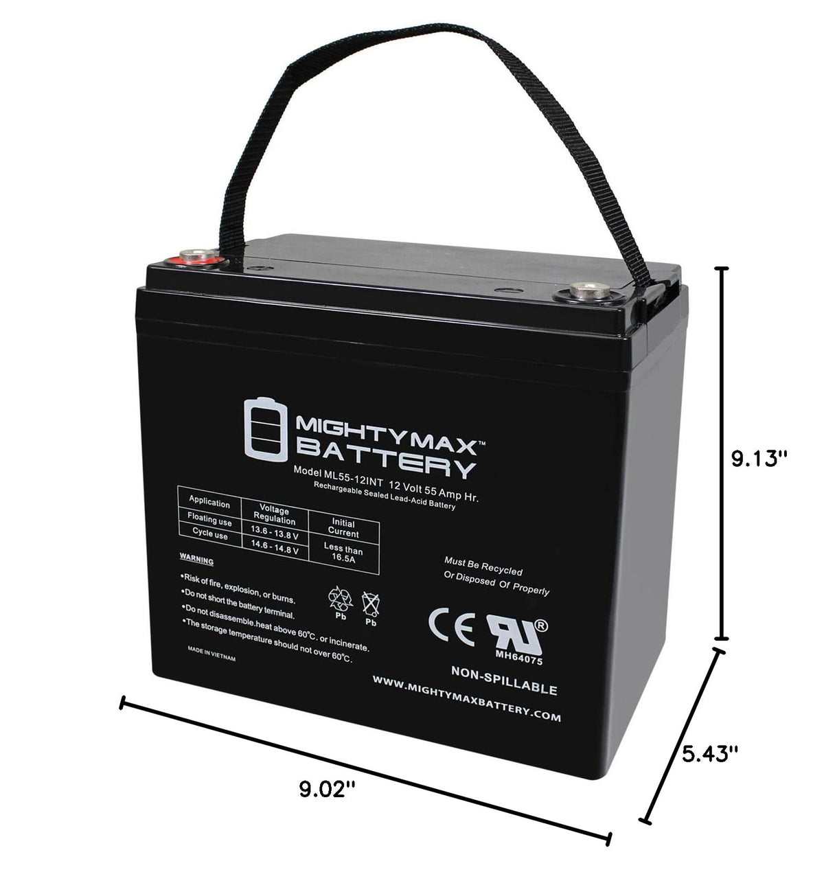 12V 55AH AGM Car and Truck Battery E748848