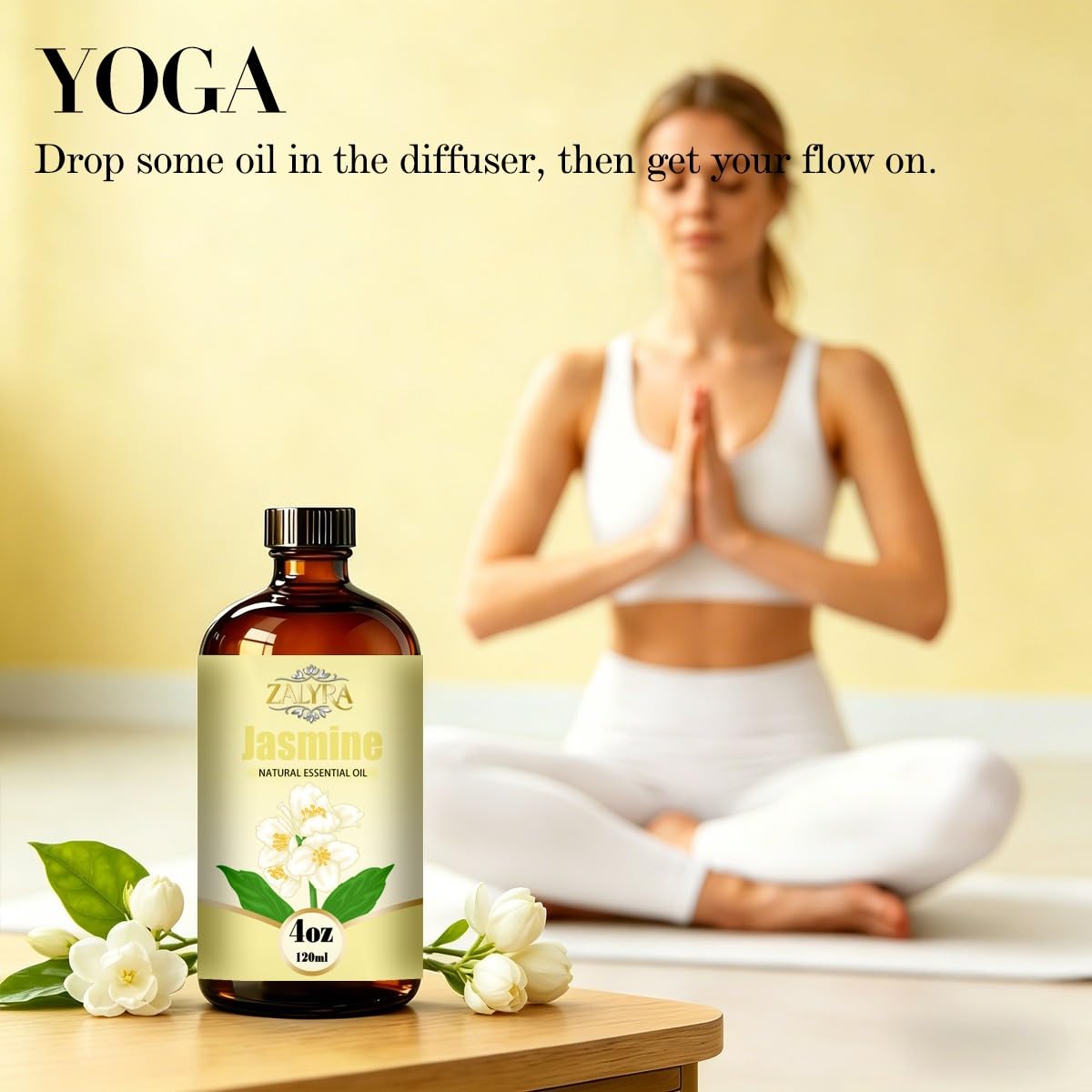 Jasmine&Lavender Essential Oil 4 Fl Oz+0.33 Fl Oz H850