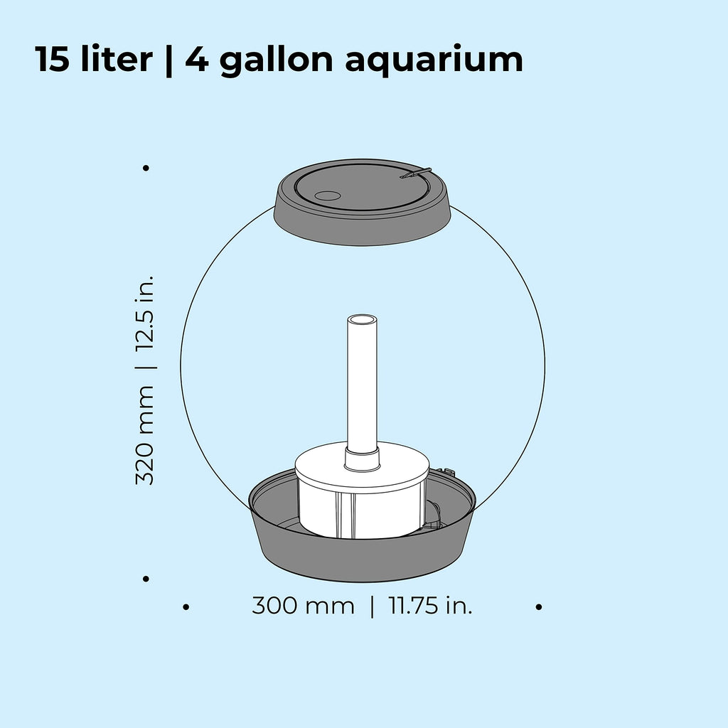 15 Acrylic Aquarium with White LED Lights N77286