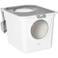 Covered Cat Litter Box with Scoop, White S27605