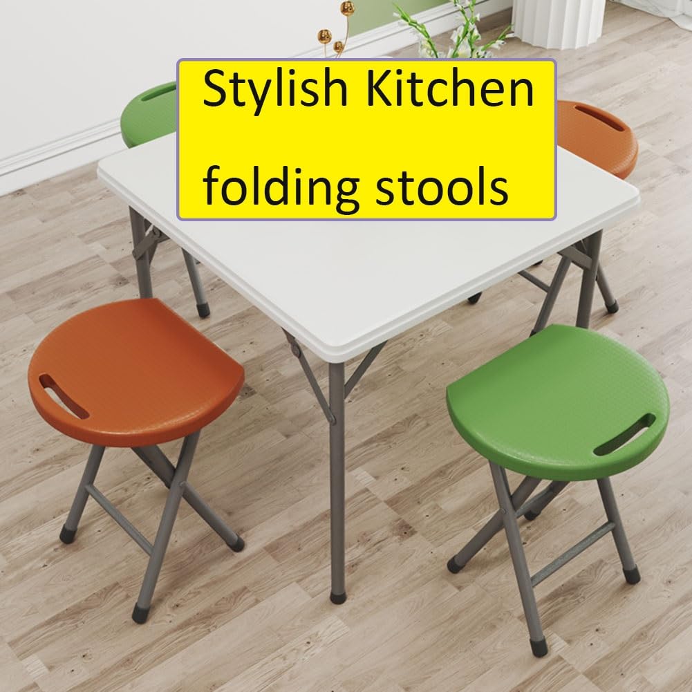18 Inch Folding Stool 220lbs Capacity Black Y1827