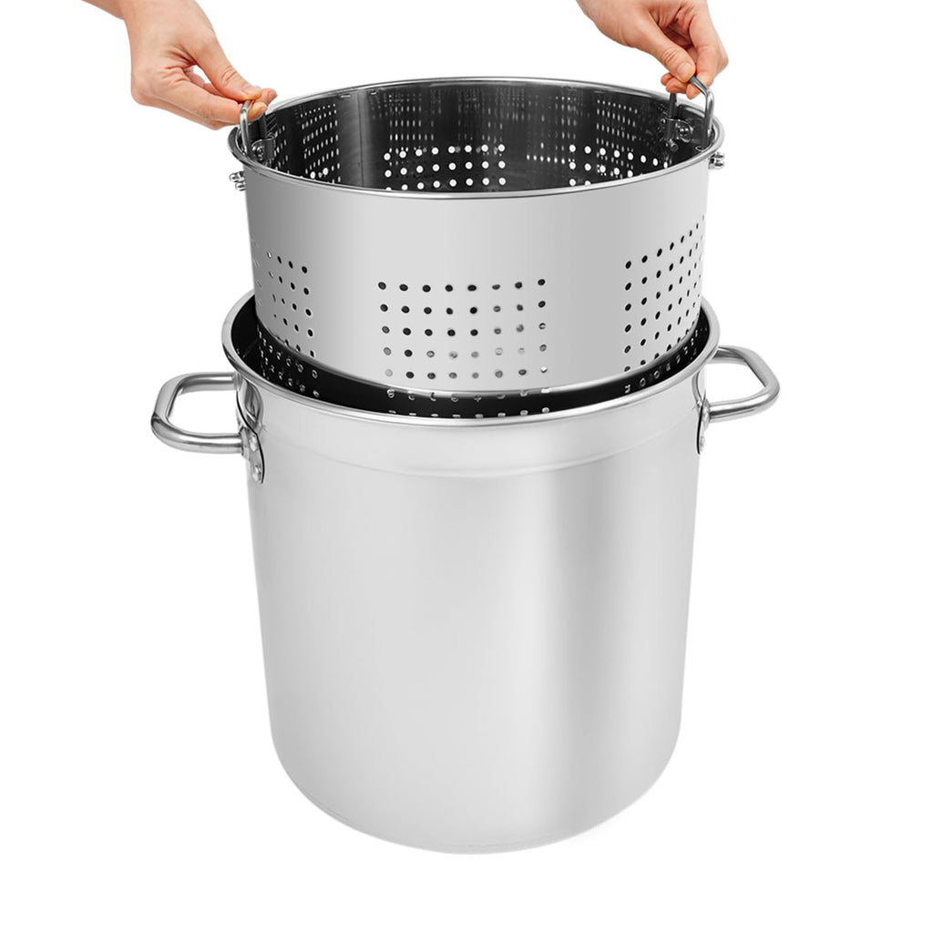 78 Qt Stainless Steel Stock Pot with Lid P777