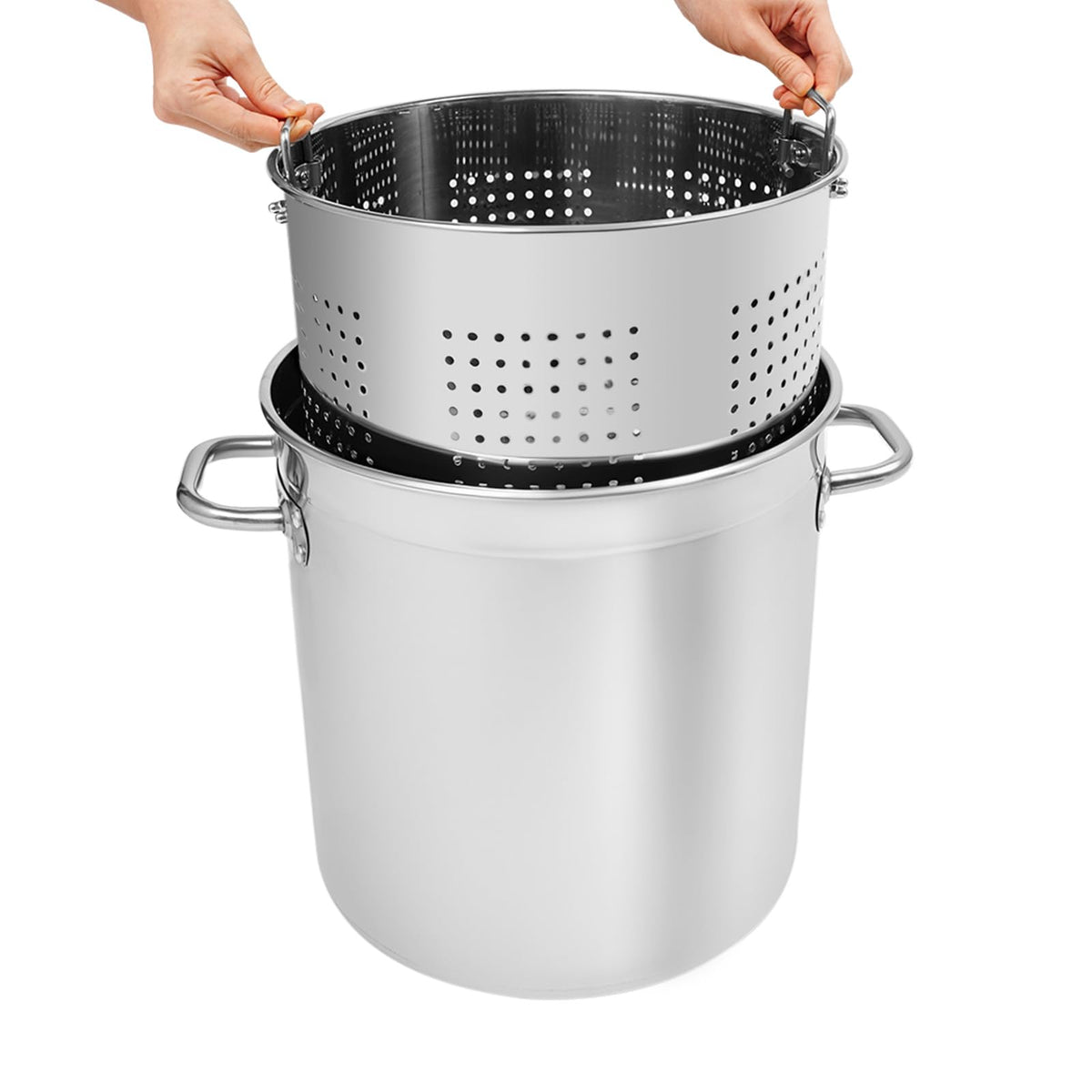 78 Qt Stainless Steel Stock Pot with Lid P777