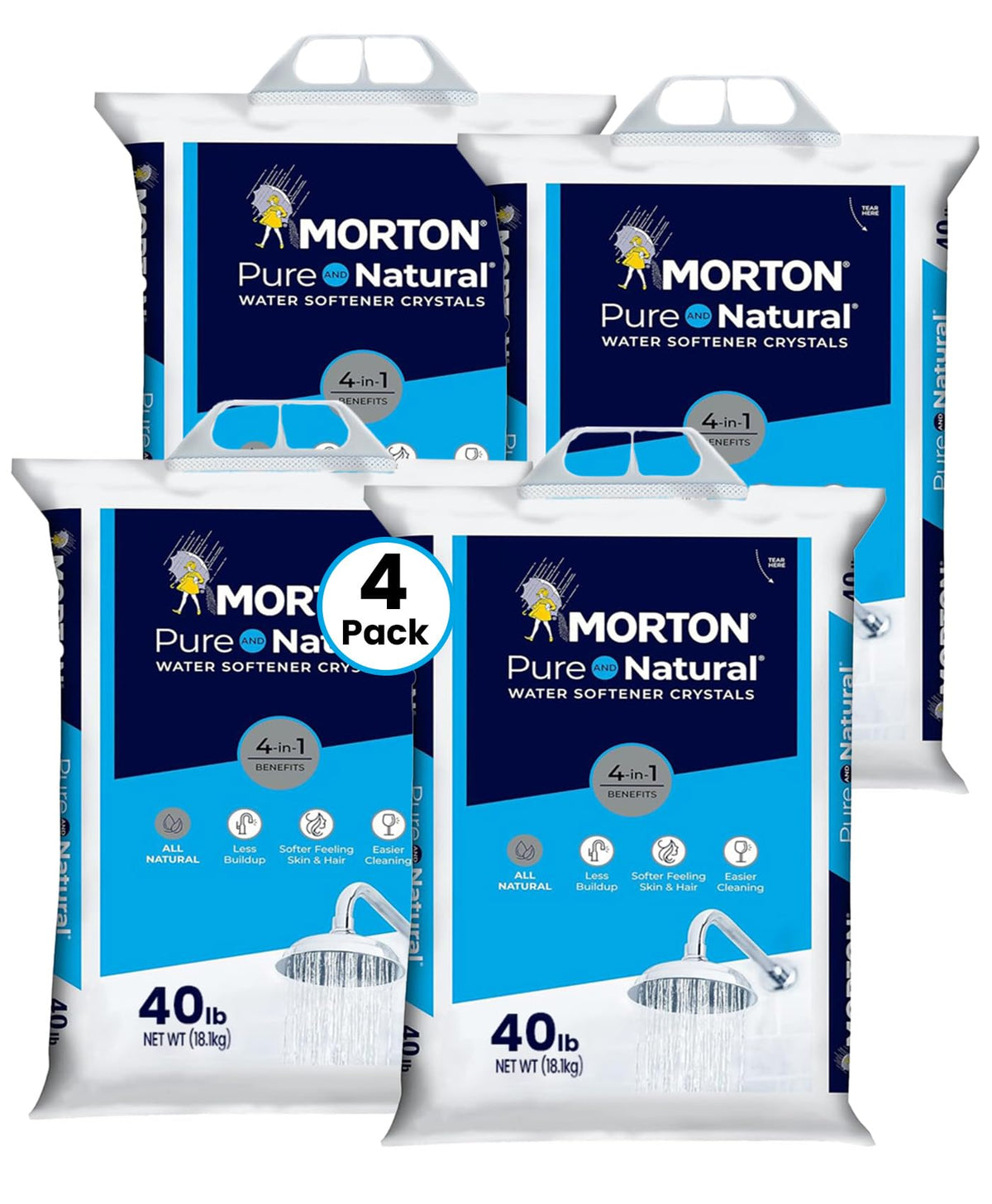 Water Softener Salt Crystals 40 lb Bags 4 Pack C47083
