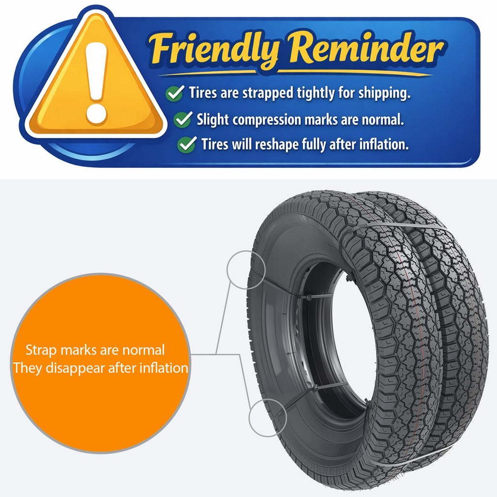 Set of 2 ST205/75D15 Trailer Tires Y4173