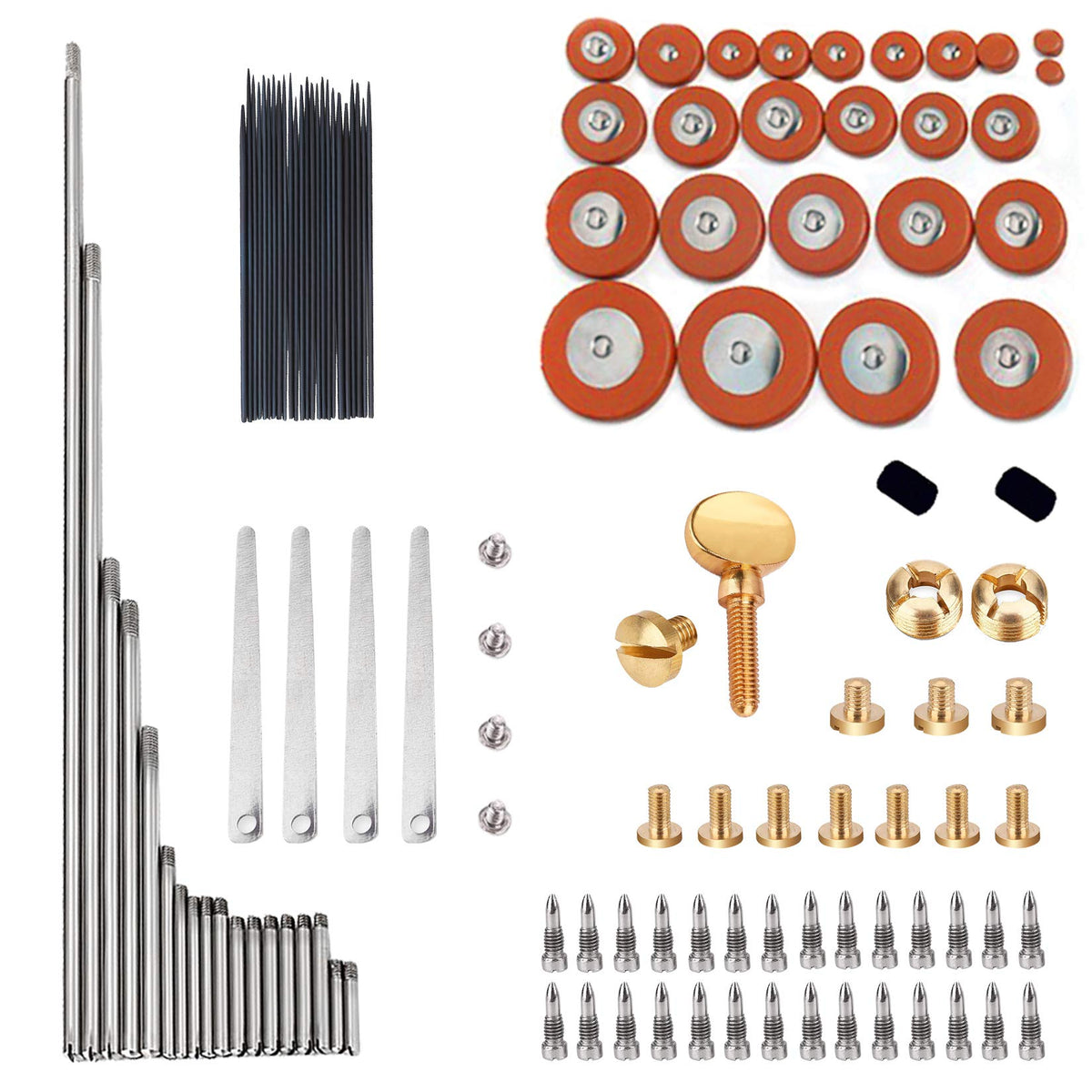 Alto Sax Repair Parts Screws and 25pcs Sax Pads Z40232