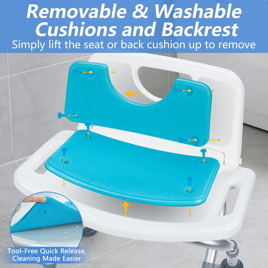 Folding Shower Chair with EVA Padded Seat F350833