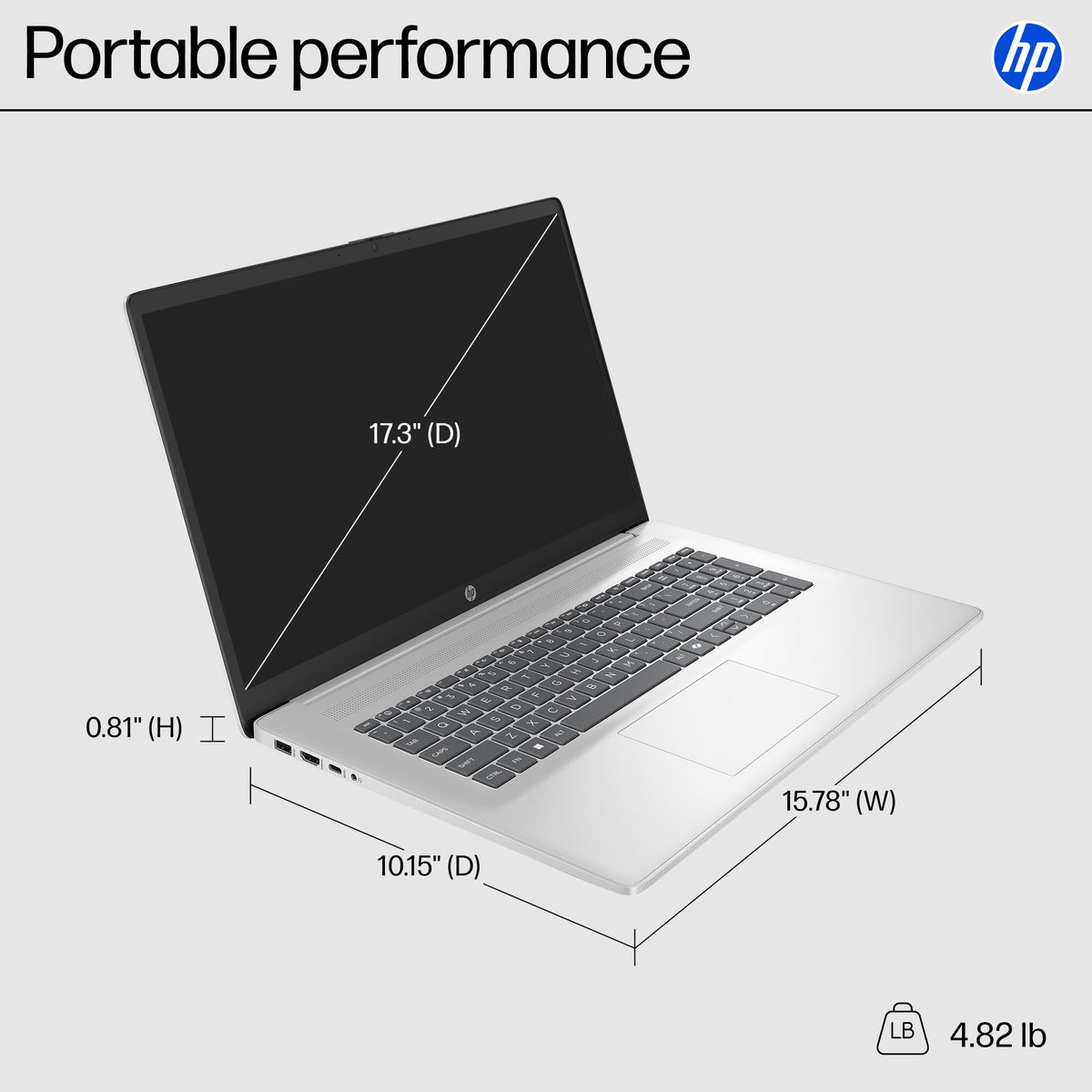 17.3" HD+ Touchscreen Laptop, 16GB RAM 1TB SSD, AMD Ryzen 5, Silver D119582