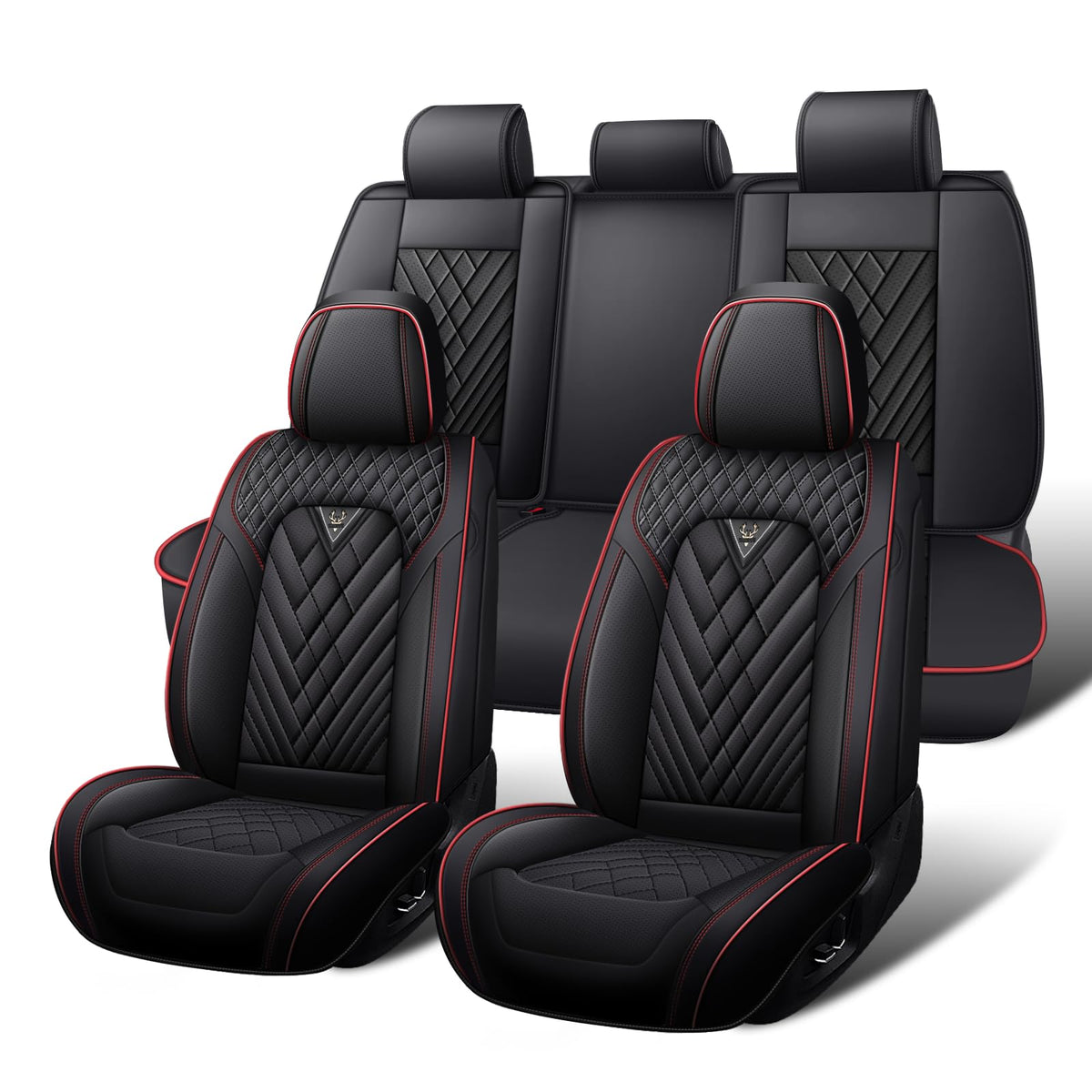 Waterproof Nappa Leather Full Set Car Seat Covers H9498