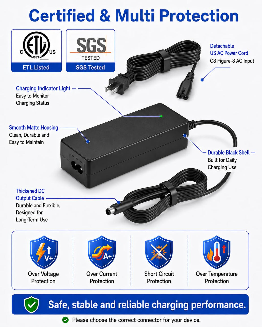 42V 2A Electric Scooter Charger G7723