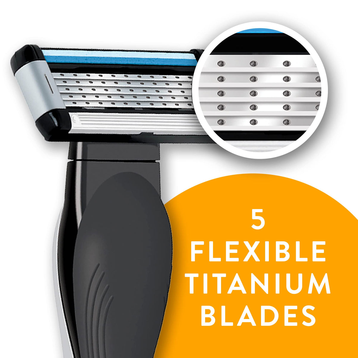 5 Flexible Blade Unisex Razor Refills 4-Count U812163