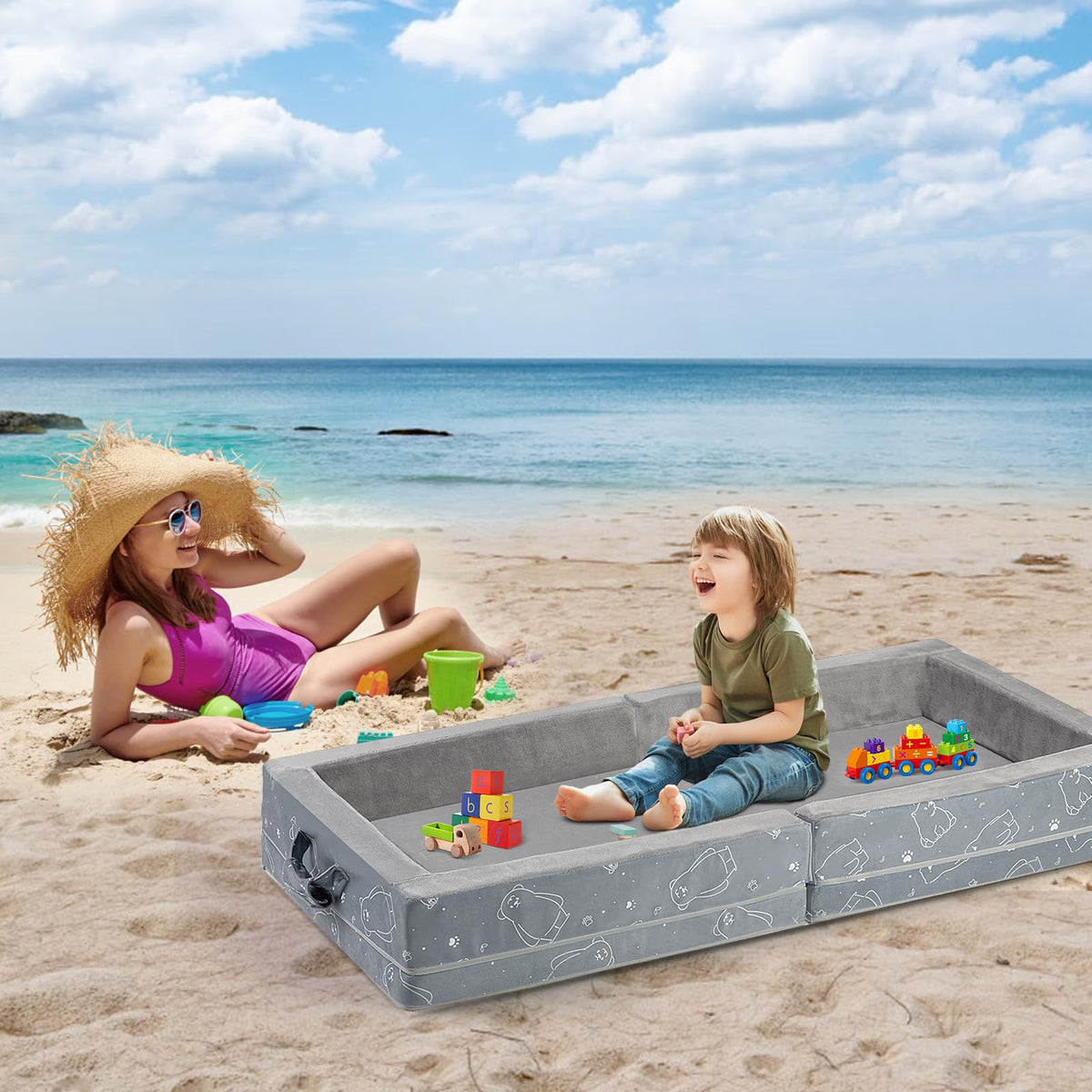 Portable Foldable Soft Foam Toddler Travel Bed G404