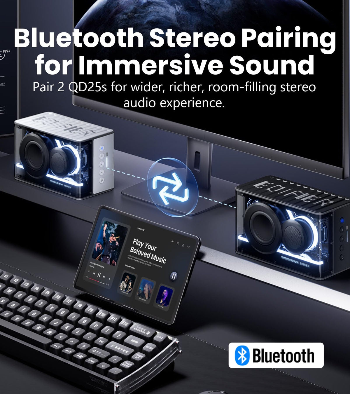 Black 25W Bluetooth Speaker J89041