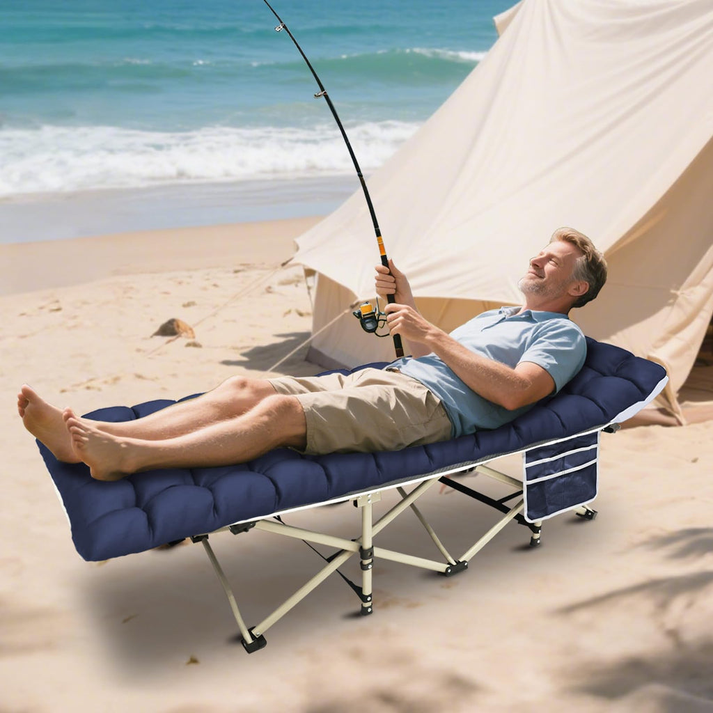 Folding Camping Cot with Mattress and Carry Bag A470