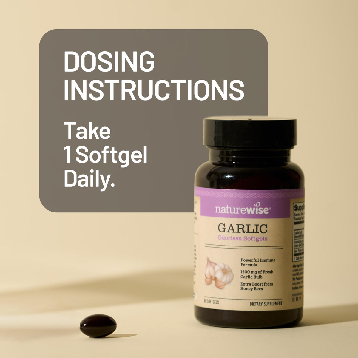 Odorless Garlic Softgels with Royal Jelly & Pollen D763497