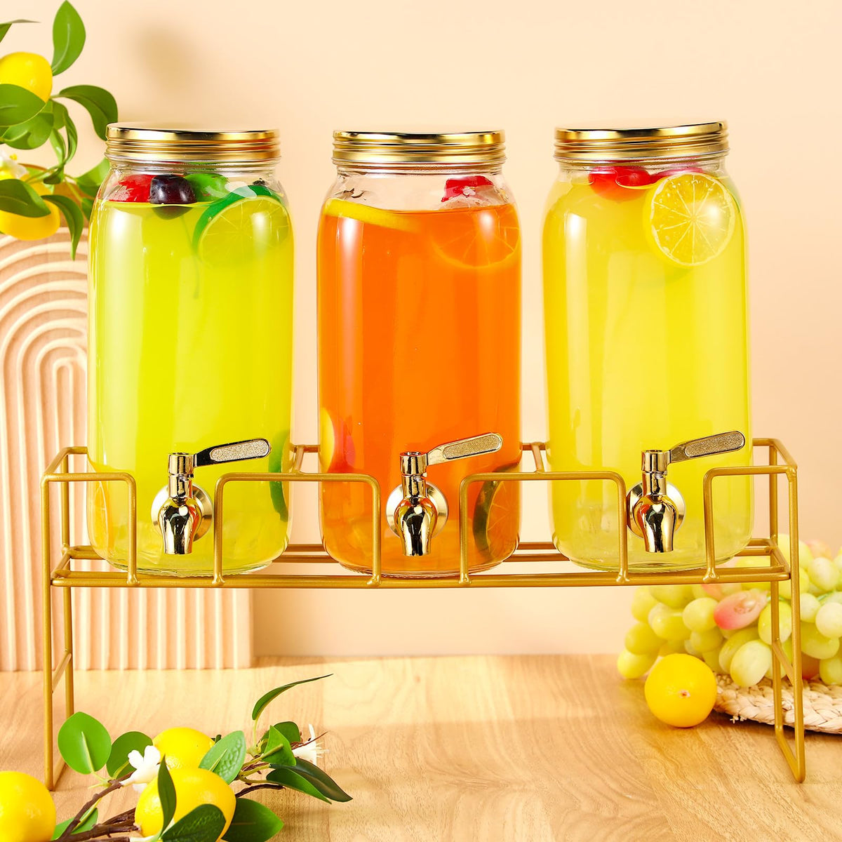 80 oz Glass Beverage Dispenser with Stand L6456