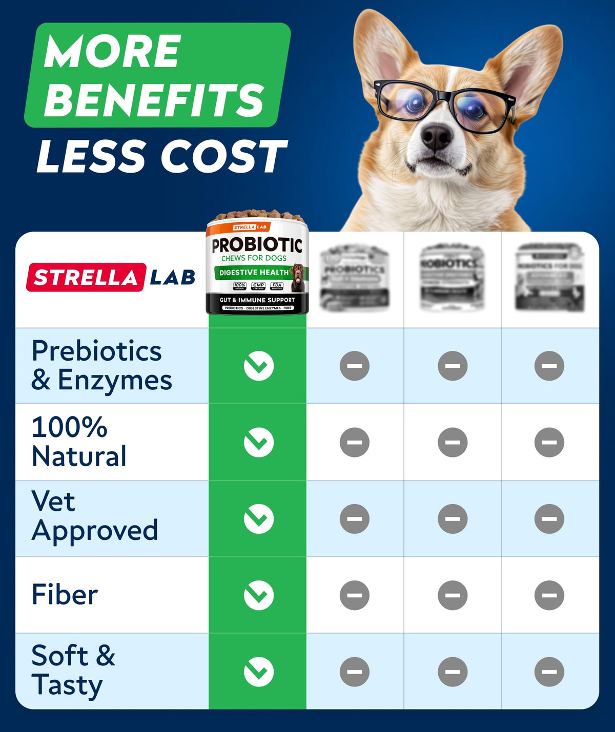 Dog Probiotics with Enzymes and Fiber R17190