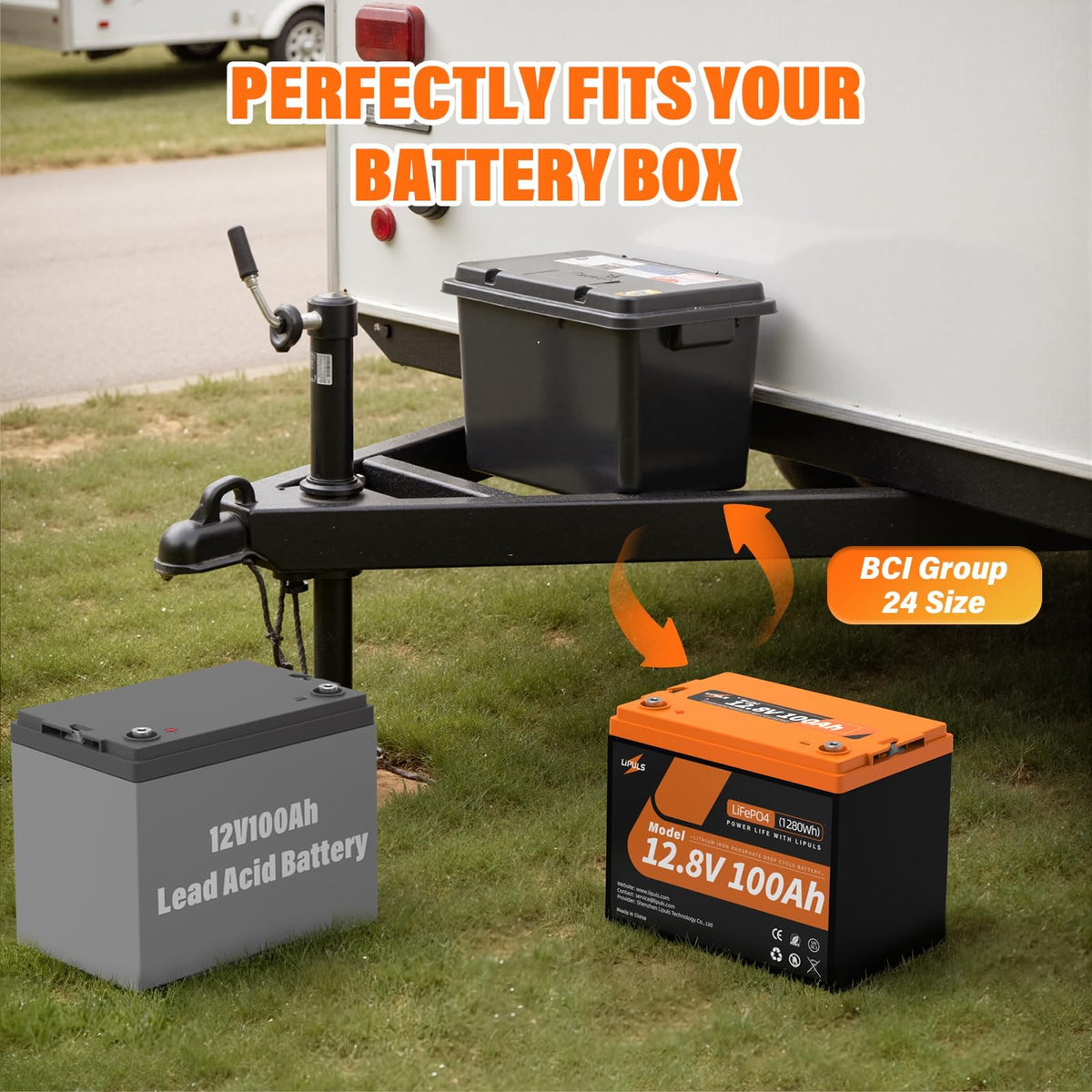 12.8V 100Ah LiFePO4 Deep Cycle Battery J892