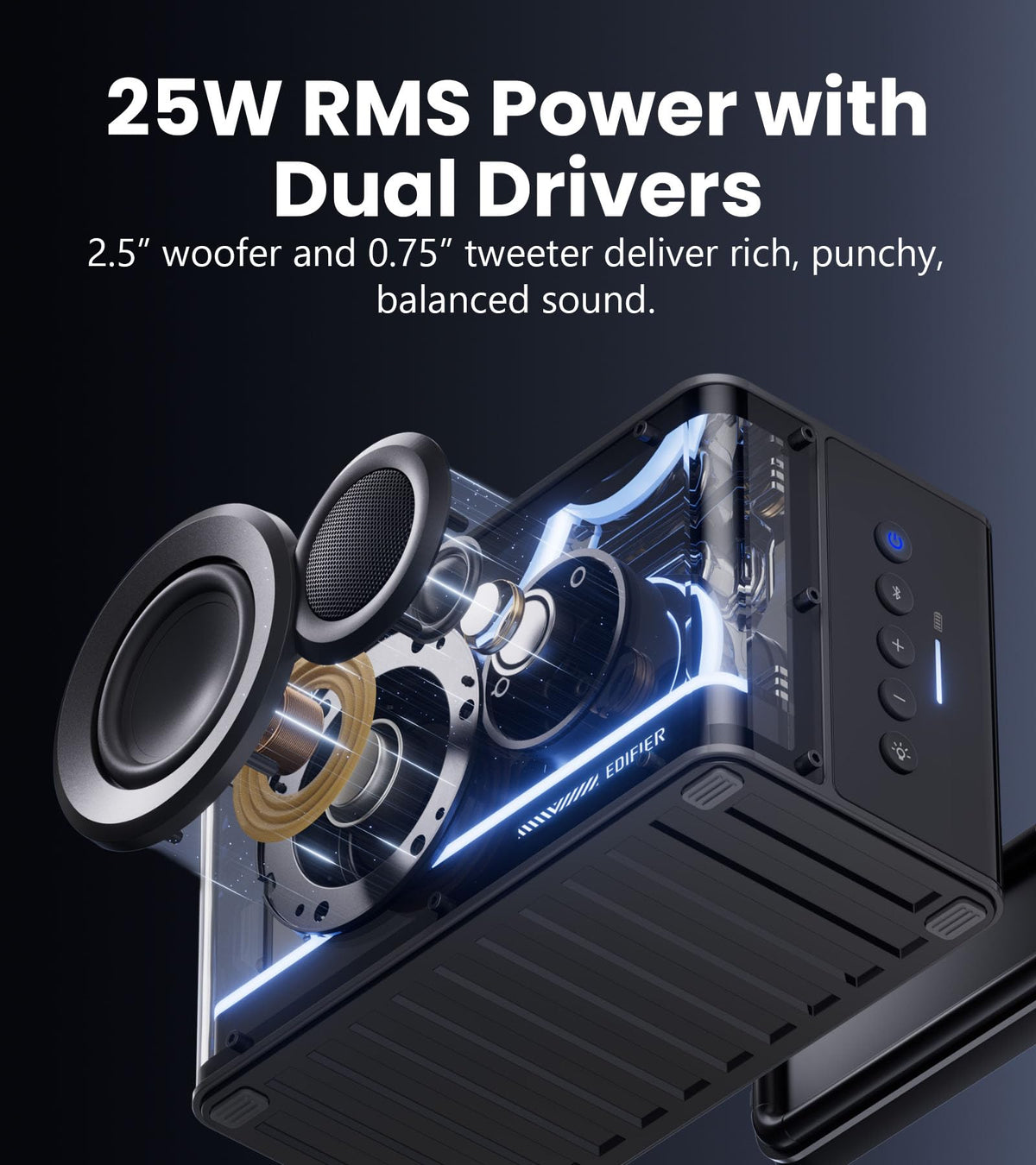 Black 25W Bluetooth Speaker J89041
