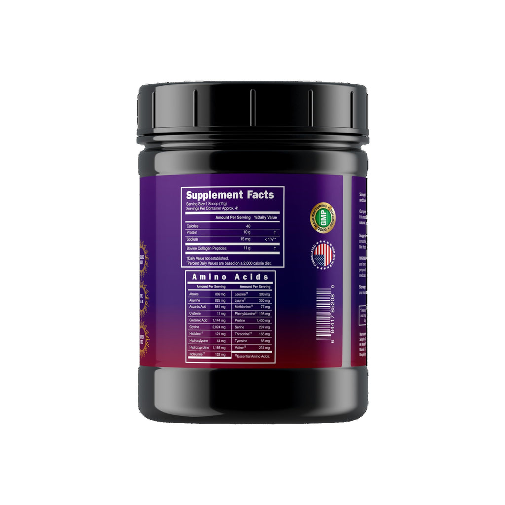 Hydrolyzed Collagen Peptides Powder Unflavored Type I & III 41 Servings Q897