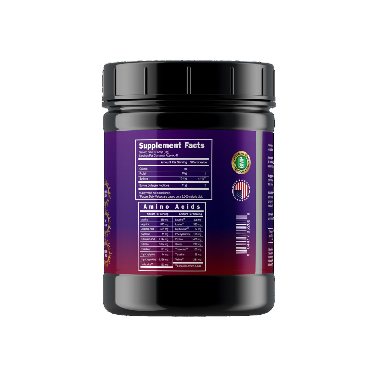 Hydrolyzed Collagen Peptides Powder Unflavored Type I & III 41 Servings Q897