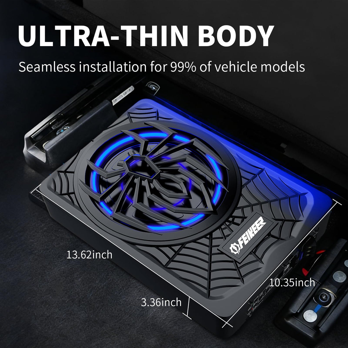 1200W Slim Underseat Subwoofer and Amp Package J59239