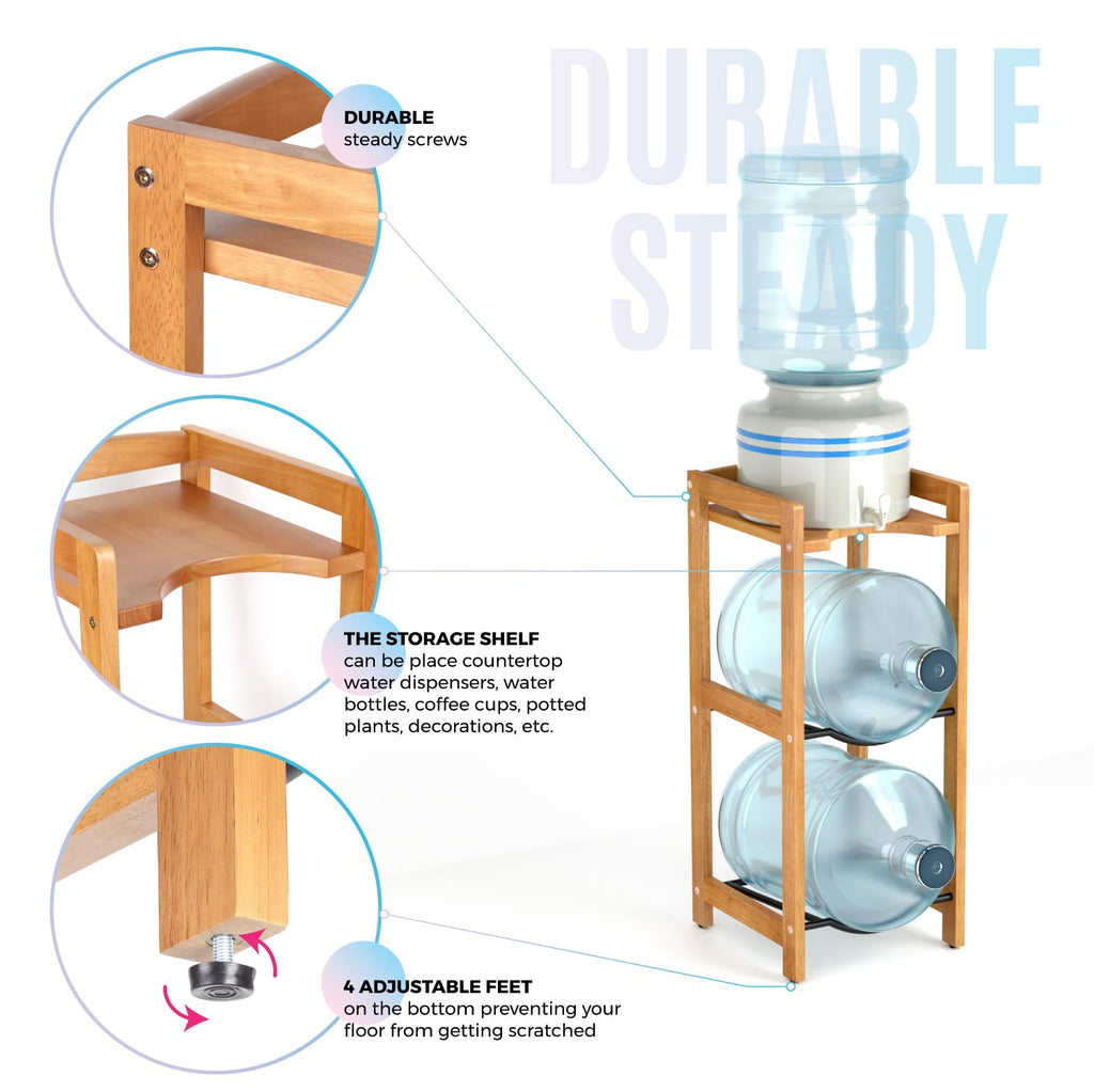 5 Gallon Water Jug Holder with Top Shelves N605
