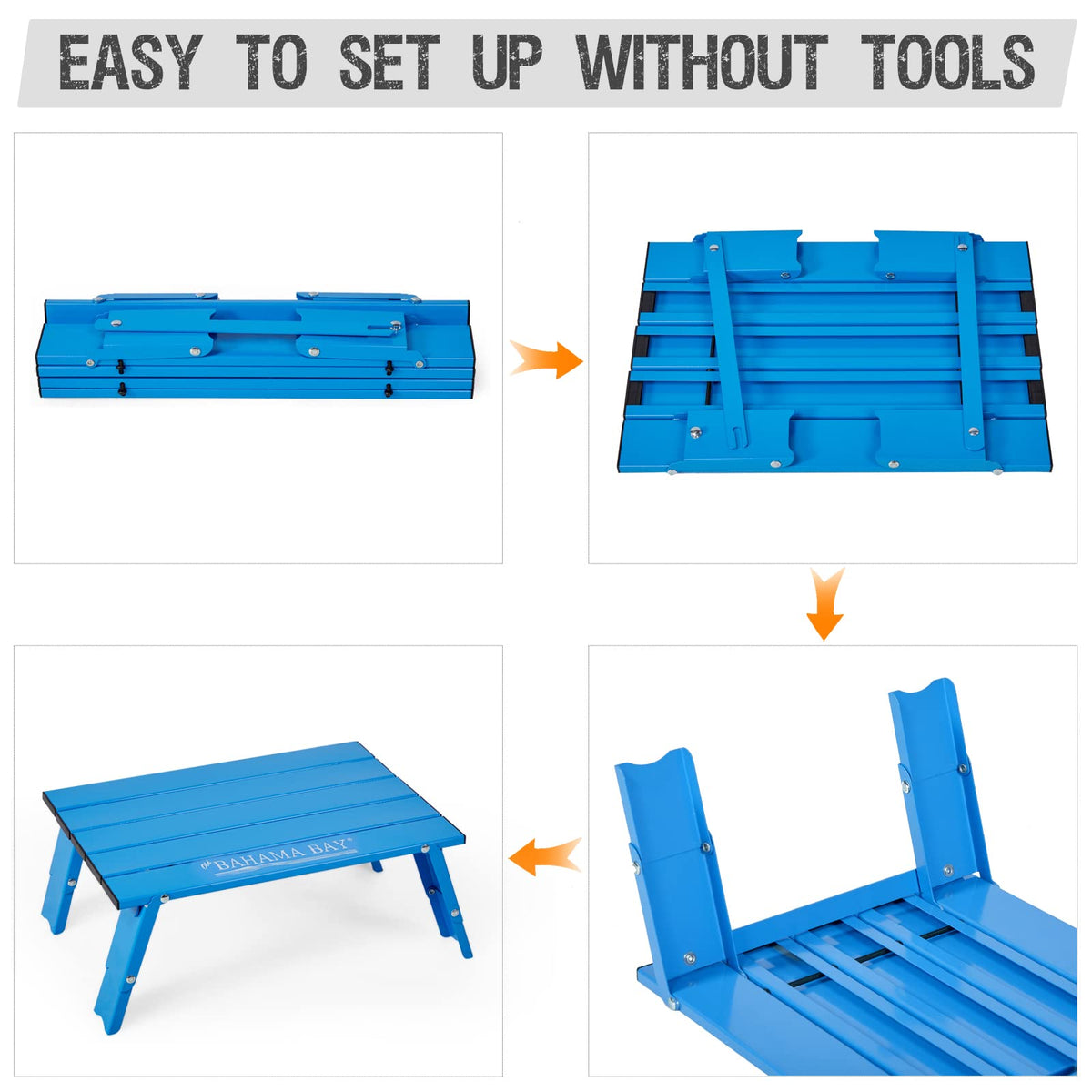 Ultralight Aluminum Mini Table, 66lbs/30kg Weight Capacity, Foldable Beach Table V50085